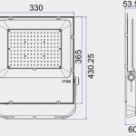 LED Floodlight-Technical Drawing
